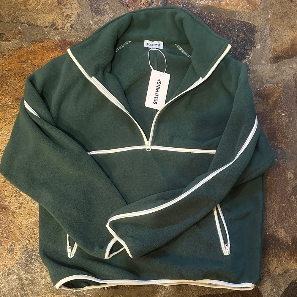 Gold Hinge Women's Green Fleece Pullover